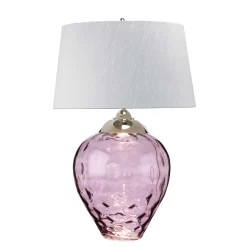 Tischleuchte Violett Silber 71,5 cm E27 beleuchteter Fuß LED GU10