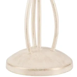 Tischleuchte Weiß 43cm Metall rund Rustikal LIRLIN