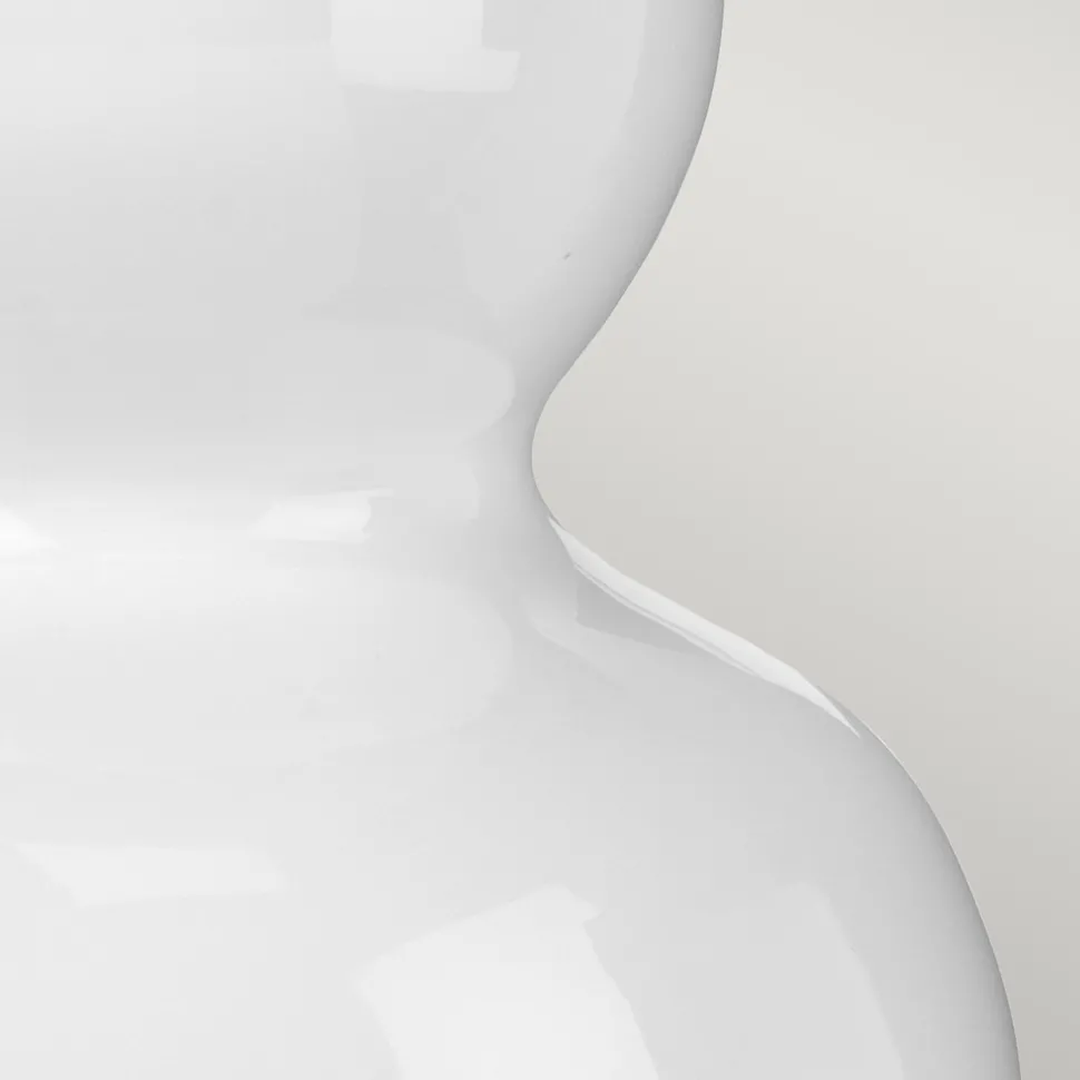 Tischleuchte Weiß Gelb Keramik Stoff E27 64 cm Retro WINTA