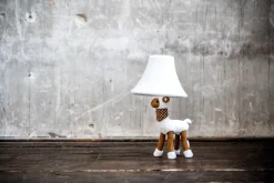 Tischleuchte Weiß Schaf 48 cm inkl. LED Kinderzimmer