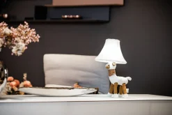 Tischleuchte Weiß Schaf 48 cm inkl. LED Kinderzimmer