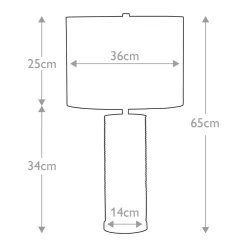 Tischleuchte Weiß Schwarz E27 65 cm Klassisch Wohnzimmer