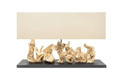 Treibholz Tischlampe PECIOS Modern Design Unikat