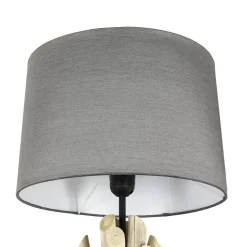 Treibholz Wandleuchte Stoffschirm Handarbeit Wohnzimmer