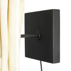 Treibholz Wandleuchte Stoffschirm Handarbeit Wohnzimmer