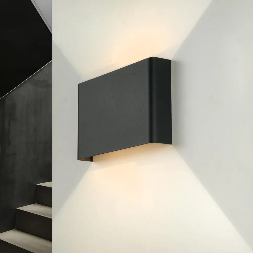 Up- & Down Wandleuchte HAGA in Graphit 2-flmg