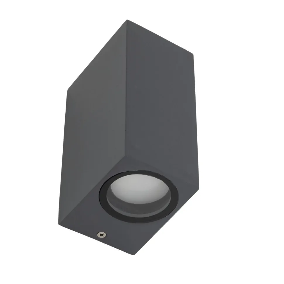 Up Down Außenlampe Wand IP44 Metall Grau H:15,1 cm GU10