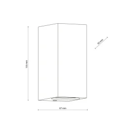 Up Down Außenlampe Wand IP44 Metall Grau H:15,1 cm GU10