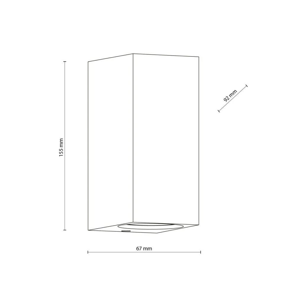 Up Down Außenlampe Wand IP44 Metall Grau H:15,1 cm GU10