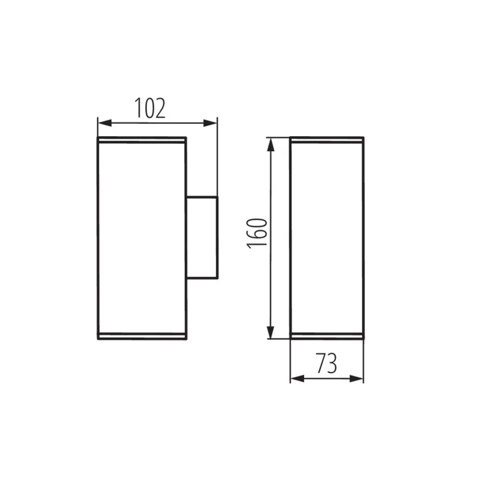 UP Down Außenleuchte Anthrazit Aluminium Glas IP44