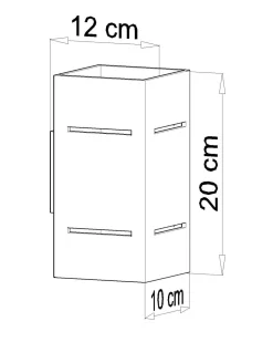 Up Down Wandlampe ARRIA Weiß Aluminium eckig G9 Flur