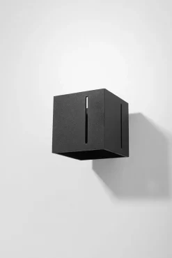 Up Down Wandlampe Schwarz B:10cm eckig Aluminium