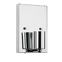 Up Down Wandlampe Stoff Creme Chrom E27 GRASTA