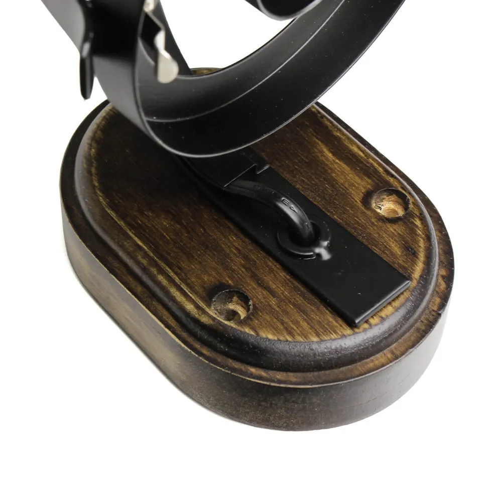 Urige Wandlampe Holz Glas E27 Landhaus Stil