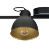 Verstellbare Deckenlampe Schwarz Gold E27 L:54 cm