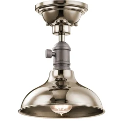 Verstellbare Deckenleuchte Industrial Design in Nickel