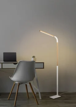 Verstellbare LED Stehlampe dimmbar Metall Weiß 1400 lm