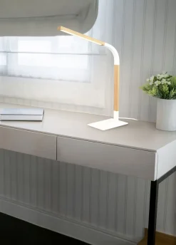 Verstellbare LED Tischlampe dimmbar Metall Weiß 7 W