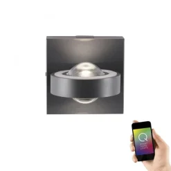 Verstellbare LED Wandspot Anthrazit RGB dimmbar T:16 cm