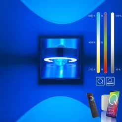 Verstellbare LED Wandspot in Stahl RGB dimmbar T:16 cm