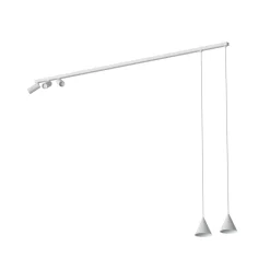 Verstellbare Pendelleuchte Metall Weiß GU10 160 cm lang