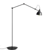 Verstellbare Stehleuchte Schwarz Gold E27 233 cm groß