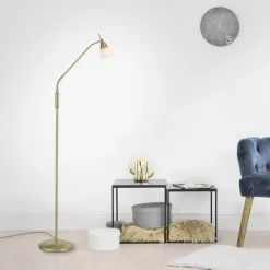 Verstellbare Stehleuchte in Messing Dimmer Glas 163 cm