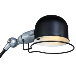 Verstellbare Tischlampe Metall in Schwarz Silber 68 cm