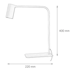 Verstellbare Tischleuchte Schwarz Metall 40cm GU10