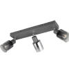 Verstellbarer Deckenspot Rauchglas Metall E14 3-flammig