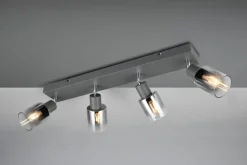 Verstellbarer Deckenspot Rauchglas Metall E14 58,5 cm