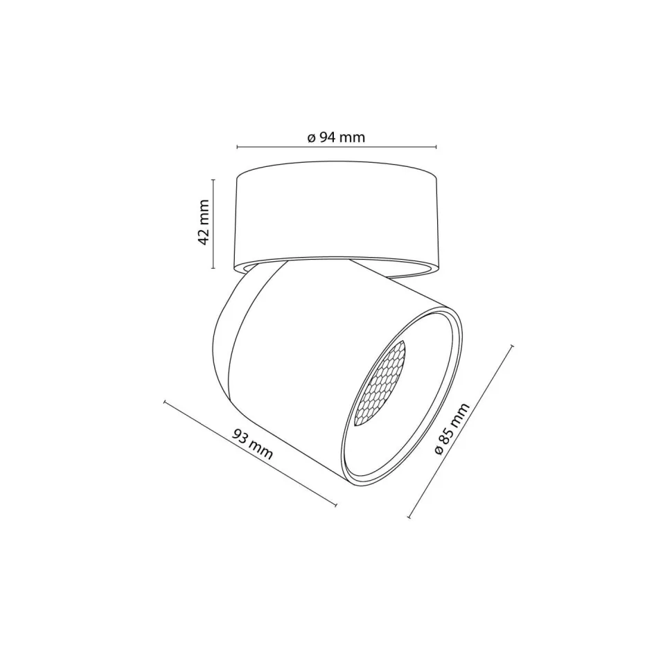 Verstellbarer Deckenstrahler Schwarz Metall GU10 IP65