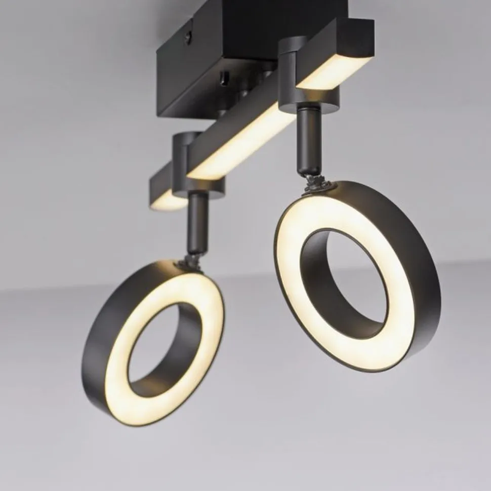 Verstellbarer LED Deckenspot Schwarz RGB Licht dimmbar