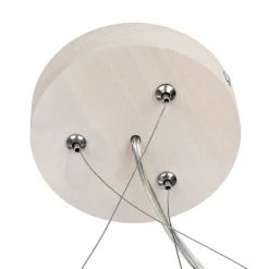 Vielseitige Pendelleuchte ARBARO Holz rund Esstisch