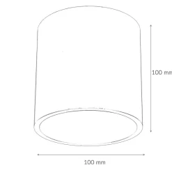 Vielseitiger Deckenspot Beton Ø10cm klein rund GU10