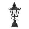 Viktorianische Sockelleuchte Schwarz H: 86cm Garten