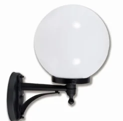 Vintage Außenlampe Kugel Schirm IP43 E27 Schwarz Weiß