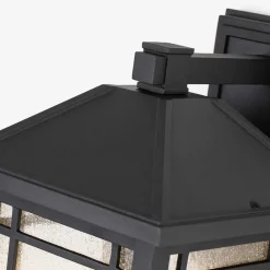 Vintage Außenlampe Wand E27 IP44 H: 41,8 cm Schwarz