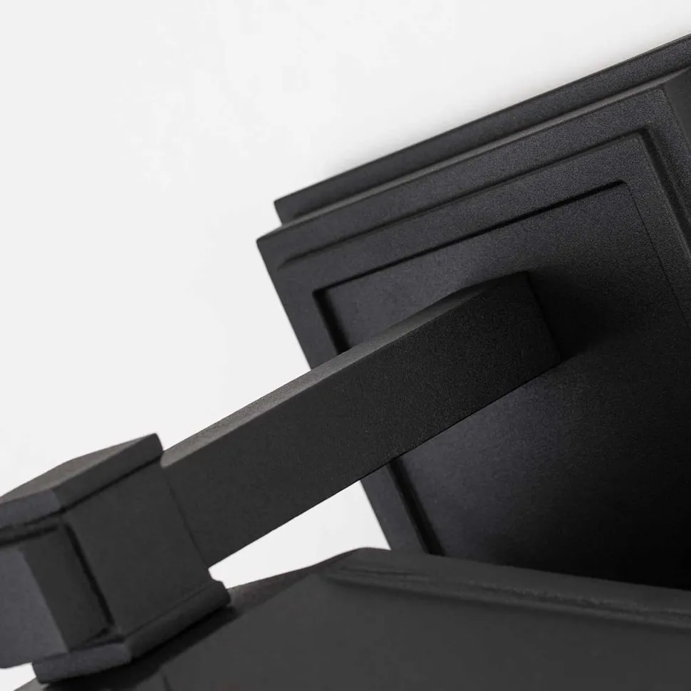 Vintage Außenlampe Wand E27 IP44 H: 41,8 cm Schwarz