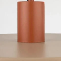 Vintage Hängelampe E27 Ø40 cm in Ziegelrot Sandgrau