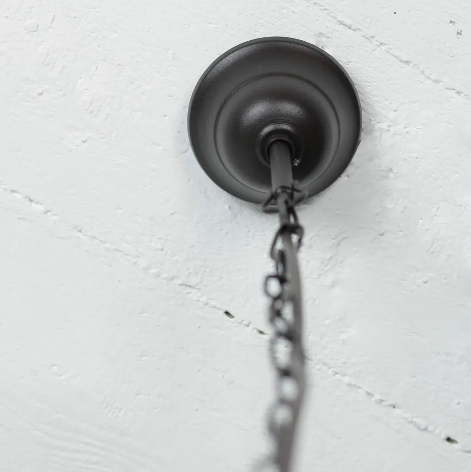 Vintage Hängeleuchte Schwarz Kupfer Industrial Design