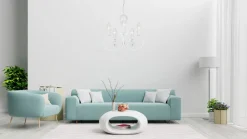 Vintage Kronleuchter Weiß E14 5-flammig Klassisch