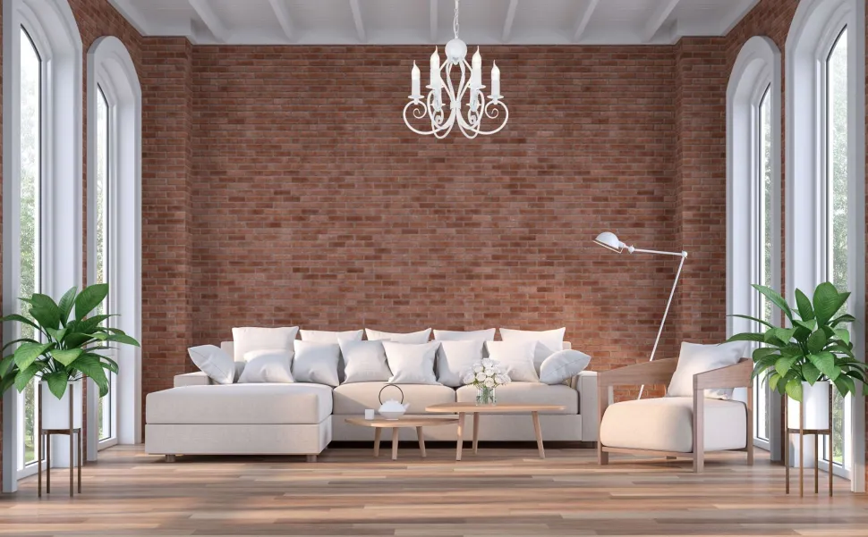 Vintage Kronleuchter Weiß E14 6-flammig Klassisch