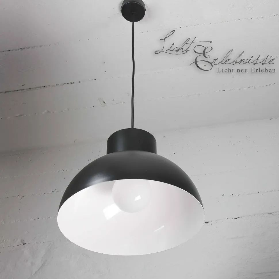 Vintage Loftleuchte Hängeleuchte schwarz