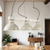 Vintage Pendelleuchte 3-flmg E27 Shabby Weiß HAKON