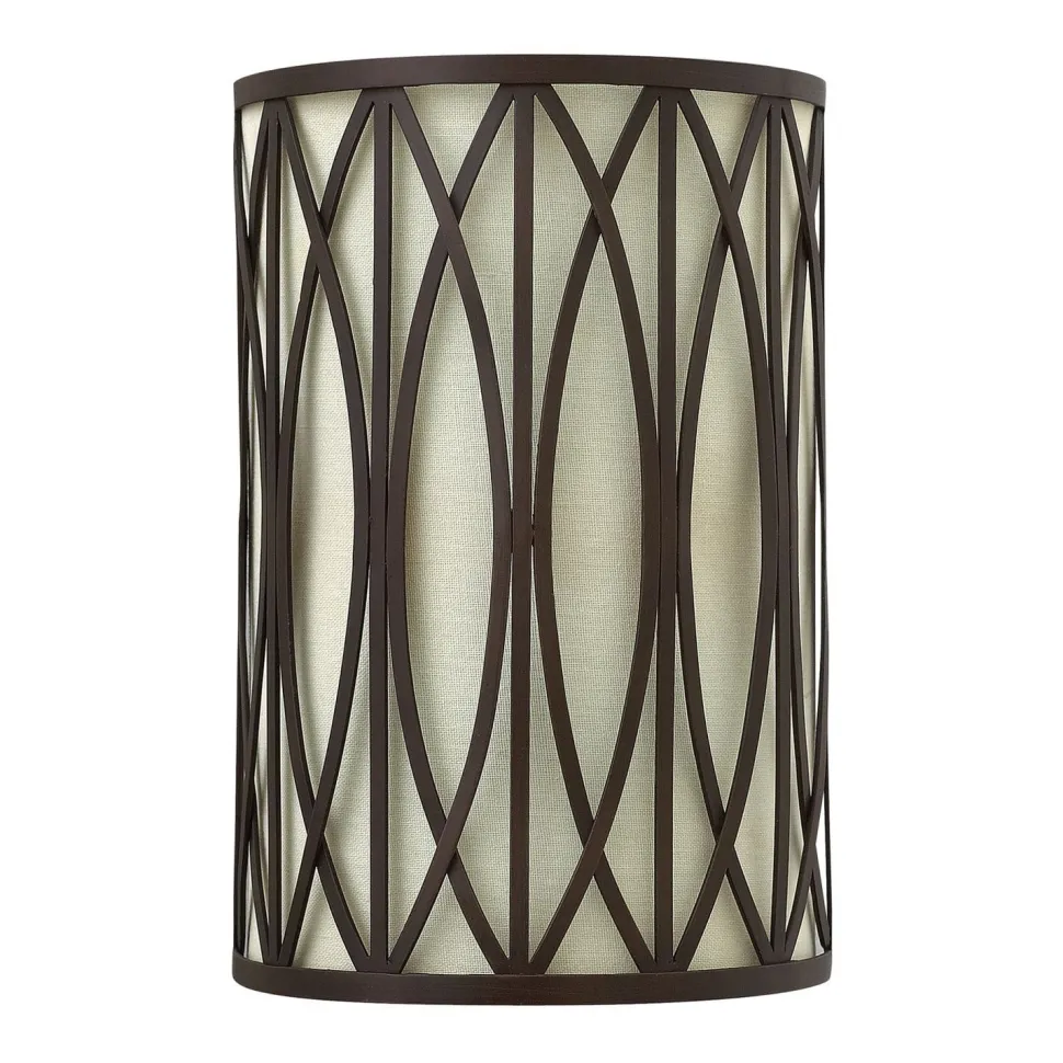 Vintage Wandlampe CIARA Creme Braun B:20cm Leuchte