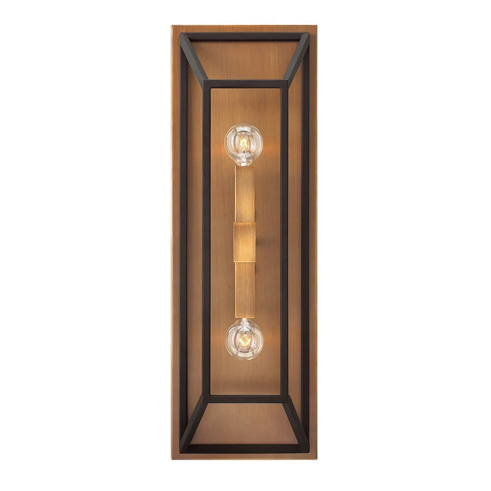 Vintage Wandlampe PLANK Braun Bronze Design Lampe