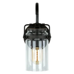 Vintage Wandleuchte Industrie Design Glas Schirm