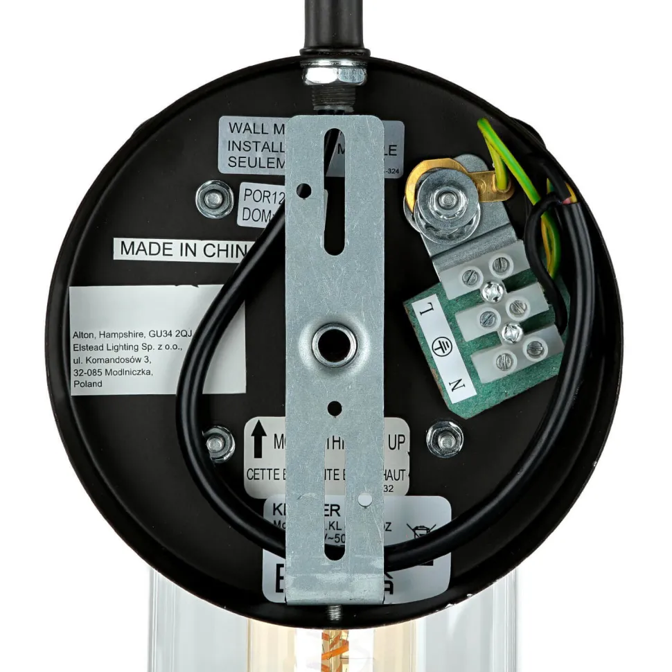 Vintage Wandleuchte Industrie Design Glas Schirm