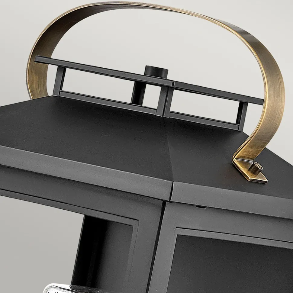 Wand Außenlampe Vintage E27 IP44 H: 51,8 cm Schwarz